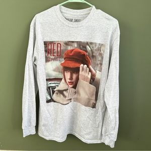 Medium - RED Taylor’s Version Gray Long Sleeve shirt